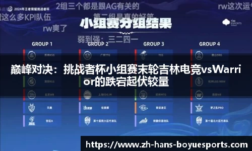 巅峰对决：挑战者杯小组赛末轮吉林电竞vsWarrior的跌宕起伏较量